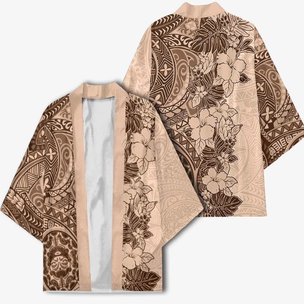 Polynesia Kimono Hibiscus Hawaiian Tribal Tattoo Retro Pink Pastel LT9 - Polynesian Pride