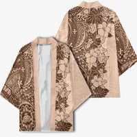 Polynesia Kimono Hibiscus Hawaiian Tribal Tattoo Retro Pink Pastel LT9 - Polynesian Pride