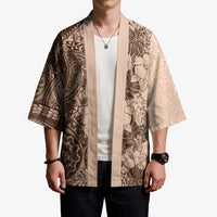 Polynesia Kimono Hibiscus Hawaiian Tribal Tattoo Retro Pink Pastel LT9 - Polynesian Pride