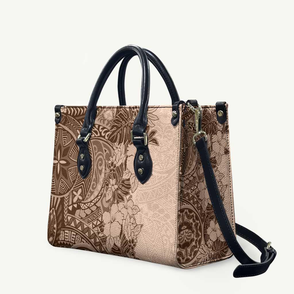 Polynesia Leather Bag Hibiscus Hawaiian Tribal Tattoo Retro Pink Pastel LT9 Pink Pastel - Polynesian Pride