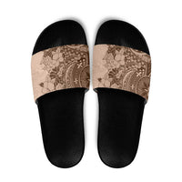 Polynesia Slide Sandals Hibiscus Hawaiian Tribal Tattoo Retro Pink Pastel LT9 Pink Pastel - Polynesian Pride