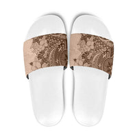 Polynesia Slide Sandals Hibiscus Hawaiian Tribal Tattoo Retro Pink Pastel LT9 Pink Pastel - Polynesian Pride