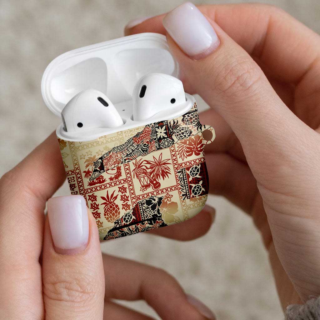Hawaii Beige Version AirPods Case Aloha Tribal Pattern LT9 - Polynesian Pride