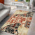 Hawaii Area Rug Aloha Tribal Pattern Beige Version LT9 - Polynesian Pride