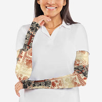 Hawaii Beige Version Arm Sleeves Aloha Tribal Pattern LT9 - Polynesian Pride