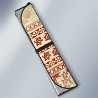 Hawaii Beige Version Auto Sun Shade Aloha Tribal Pattern LT9 - Polynesian Pride