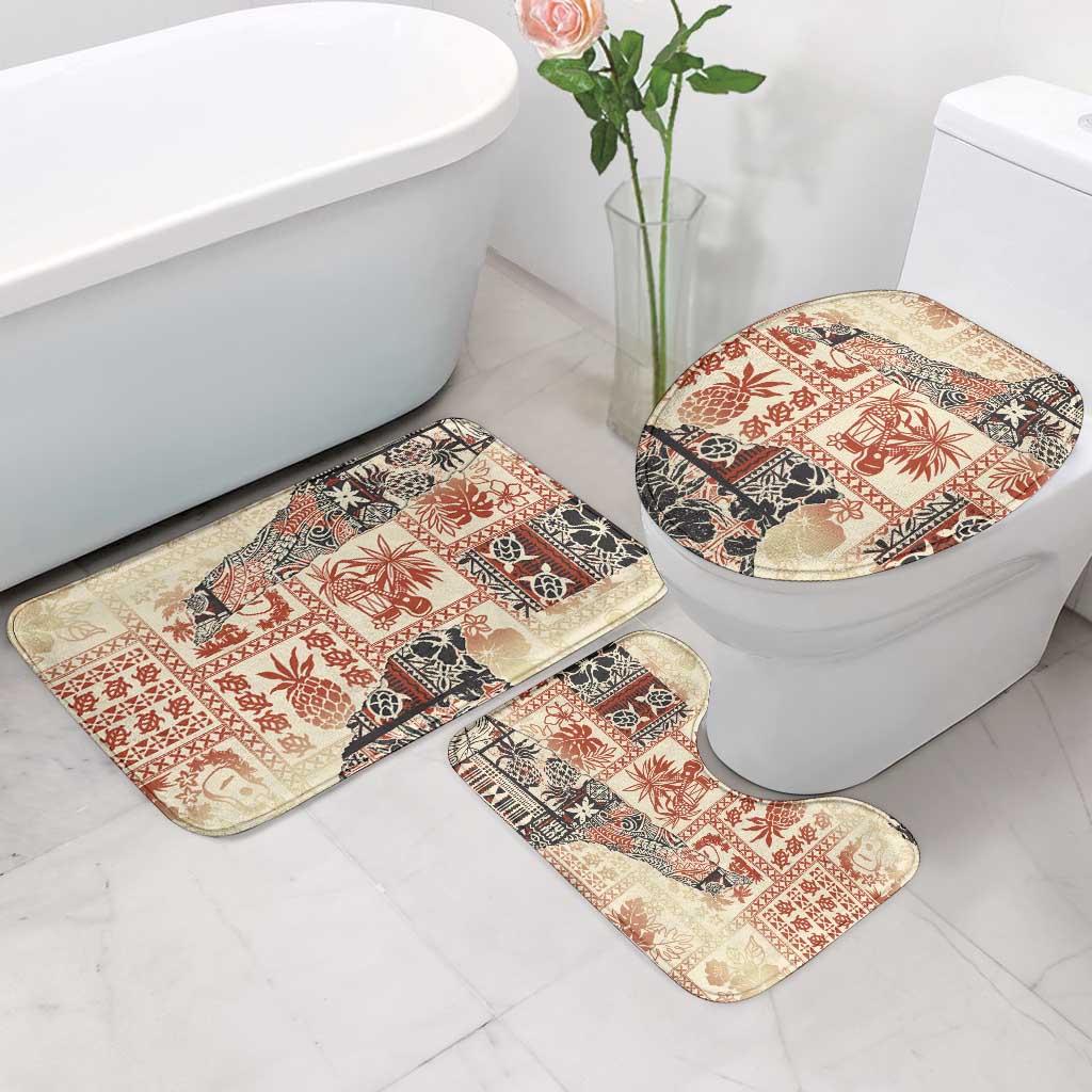 Hawaii Beige Version Bathroom Set Aloha Tribal Pattern LT9 - Polynesian Pride