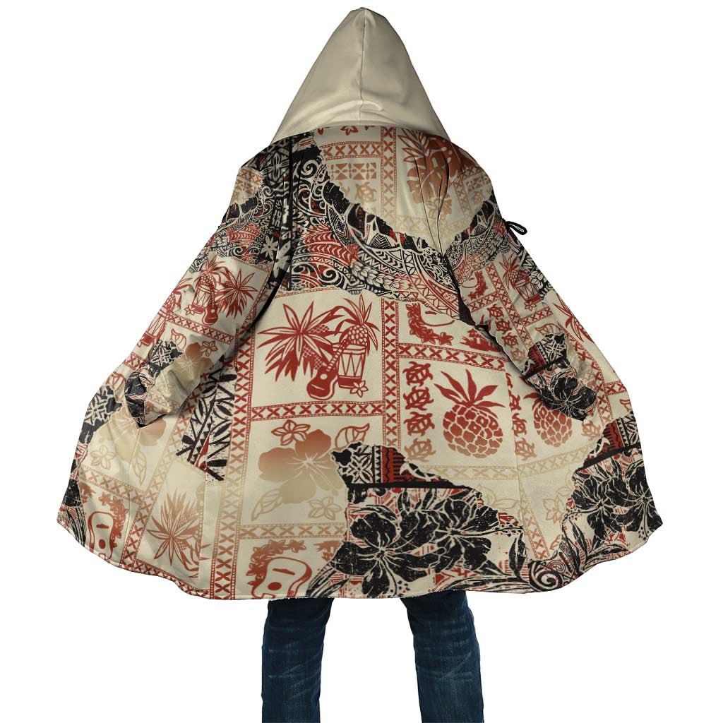 Hawaii Beige Version Cloak Aloha Tribal Pattern LT9 Unisex Beige - Polynesian Pride