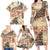 Hawaii Family Matching Long Sleeve Bodycon Dress and Hawaiian Shirt Aloha Tribal Pattern Beige Version LT9 - Polynesian Pride