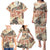 Hawaii Family Matching Puletasi Dress and Hawaiian Shirt Aloha Tribal Pattern Beige Version LT9 - Polynesian Pride