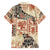 Hawaii Family Matching Puletasi Dress and Hawaiian Shirt Aloha Tribal Pattern Beige Version LT9 - Polynesian Pride