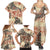 Hawaii Family Matching Summer Maxi Dress and Hawaiian Shirt Aloha Tribal Pattern Beige Version LT9 - Polynesian Pride