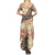 Hawaii Family Matching Summer Maxi Dress and Hawaiian Shirt Aloha Tribal Pattern Beige Version LT9 - Polynesian Pride