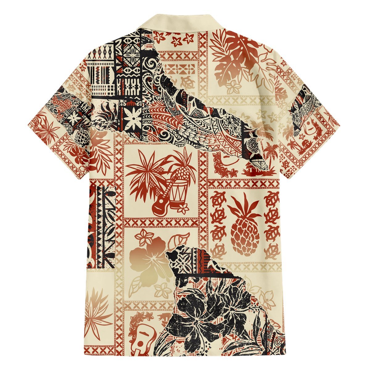 Hawaii Hawaiian Shirt Aloha Tribal Pattern Beige Version LT9 - Polynesian Pride