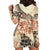 Hawaii Hoodie Dress Aloha Tribal Pattern Beige Version LT9 - Polynesian Pride