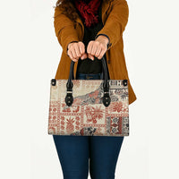 Hawaii Beige Version Leather Bag Aloha Tribal Pattern LT9 - Polynesian Pride