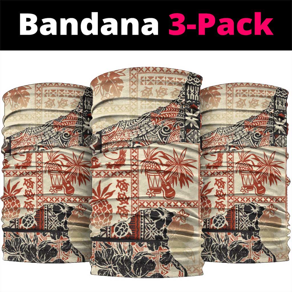 Hawaii Beige Version Neck Gaiter Aloha Tribal Pattern LT9 package One Size: 25*50cm Beige - Polynesian Pride