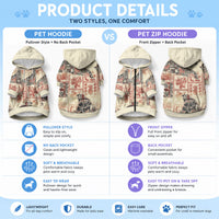 Hawaii Pet Hoodie Aloha Tribal Pattern Beige Version LT9 - Polynesian Pride