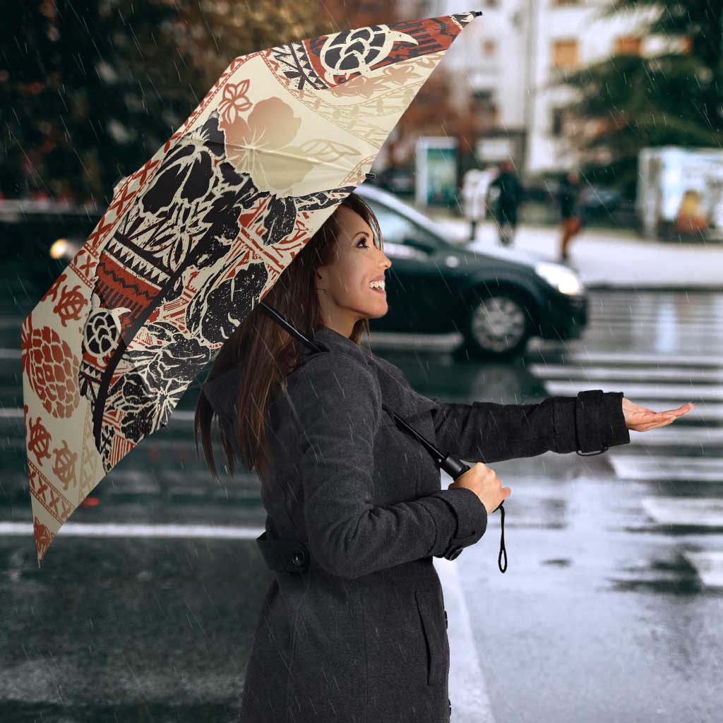 Hawaii Beige Version Umbrella Aloha Tribal Pattern LT9 - Polynesian Pride