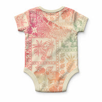 Hawaii Baby Onesie Aloha Tribal Pattern Sweat Pink Ombre LT9 - Polynesian Pride