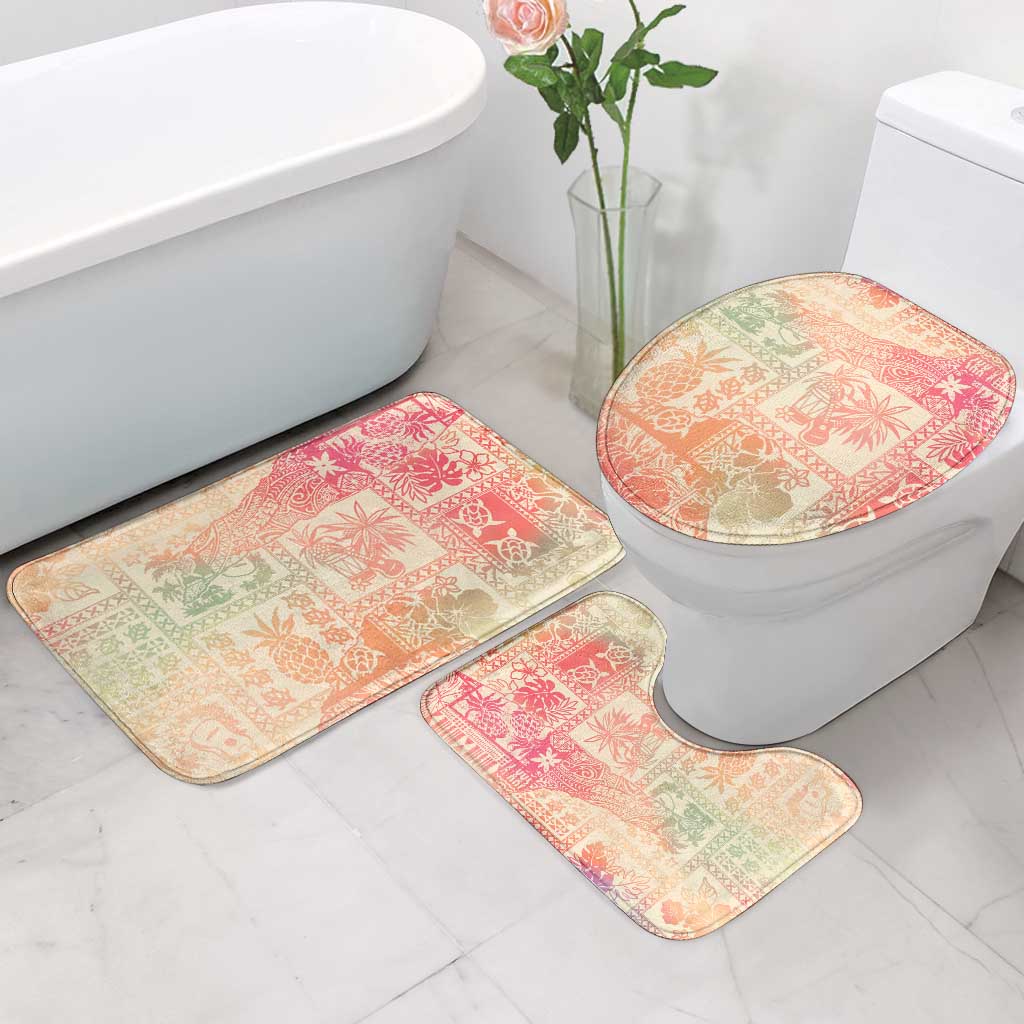 Hawaii Sweat Pink Ombre Bathroom Set Aloha Tribal Pattern LT9 - Polynesian Pride
