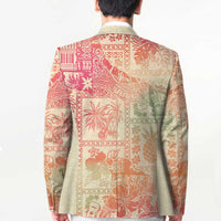 Hawaii Sweat Pink Ombre Blazer Aloha Tribal Pattern LT9 - Polynesian Pride