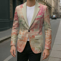 Hawaii Sweat Pink Ombre Blazer Aloha Tribal Pattern LT9 - Polynesian Pride