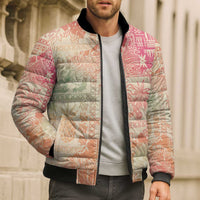 Hawaii Sweat Pink Ombre Bomber Puffer Jacket Aloha Tribal Pattern LT9 - Polynesian Pride
