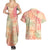 Hawaii Couples Matching Summer Maxi Dress and Hawaiian Shirt Aloha Tribal Pattern Sweat Pink Ombre LT9 - Polynesian Pride