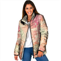 Hawaii Sweat Pink Ombre Padded Jacket Aloha Tribal Pattern LT9 Women Pink - Polynesian Pride