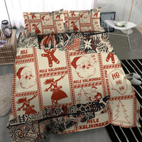 Aloha Hawaii Christmas Bedding Set Mele Kalikimaka Tapa Tribal Retro Style LT9 - Polynesian Pride