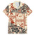 Aloha Hawaii Christmas Family Matching Puletasi Dress and Hawaiian Shirt Mele Kalikimaka Tapa Tribal Retro Style LT9 Dad's Shirt - Short Sleeve Beige - Polynesian Pride