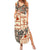 Aloha Hawaii Christmas Summer Maxi Dress Mele Kalikimaka Tapa Tribal Retro Style LT9 Women Beige - Polynesian Pride