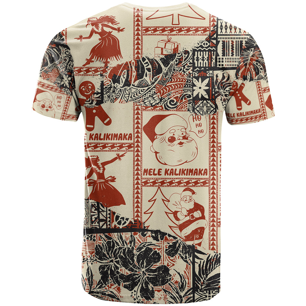Aloha Hawaii Christmas T Shirt Mele Kalikimaka Tapa Tribal Retro Style LT9 - Polynesian Pride