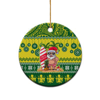 Cook Islands Christmas Ceramic Ornament Santa Beach Meri Kiritimiti LT9 - Polynesian Pride