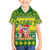 Cook Islands Christmas Family Matching Puletasi Dress and Hawaiian Shirt Santa Beach Meri Kiritimiti LT9 Son's Shirt Green - Polynesian Pride