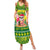 Cook Islands Christmas Family Matching Summer Maxi Dress and Hawaiian Shirt Santa Beach Meri Kiritimiti LT9 Mom's Dress Green - Polynesian Pride