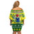 Cook Islands Christmas Off Shoulder Short Dress Santa Beach Meri Kiritimiti LT9 - Polynesian Pride