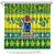 Cook Islands Christmas Shower Curtain Santa Beach Meri Kiritimiti LT9 Green - Polynesian Pride