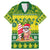 Personalised Cook Islands Christmas Family Matching Mermaid Dress and Hawaiian Shirt Santa Beach Meri Kiritimiti LT9 Dad's Shirt - Short Sleeve Green - Polynesian Pride