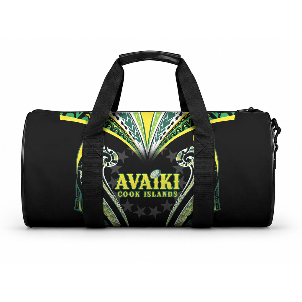Rugby Cook Islands Avaiki Duffle Bag Black Kuki Airani Tribal Maori Inspired LT9 One size Black - Polynesian Pride