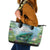 Polynesia Mother's Day Leather Tote Bag Magnificent Sea Turtle Of Love and Gratitude