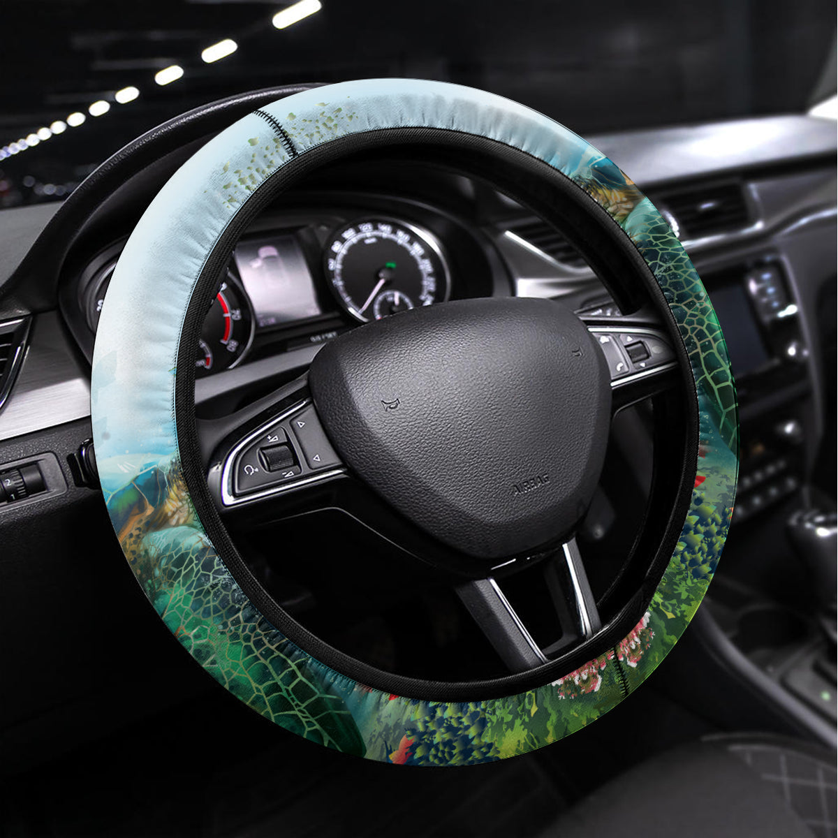 Polynesia Mother's Day Steering Wheel Cover Magnificent Sea Turtle Of Love and Gratitude