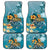 Sea Turtle In The Ocean Car Mats with Polynesian Pattern Arty Style