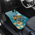 Sea Turtle In The Ocean Car Mats with Polynesian Pattern Arty Style