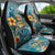 Sea Turtle In The Ocean Car Seat Cover with Polynesian Pattern Arty Style