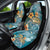 Sea Turtle In The Ocean Car Seat Cover with Polynesian Pattern Arty Style