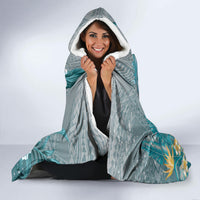 Sea Turtle In The Ocean Hooded Blanket with Polynesian Pattern Arty Style LT9 - Polynesian Pride