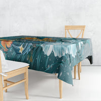 Sea Turtle In The Ocean Tablecloth with Polynesian Pattern Arty Style LT9 - Polynesian Pride