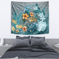Sea Turtle In The Ocean Tapestry with Polynesian Pattern Arty Style LT9 - Polynesian Pride